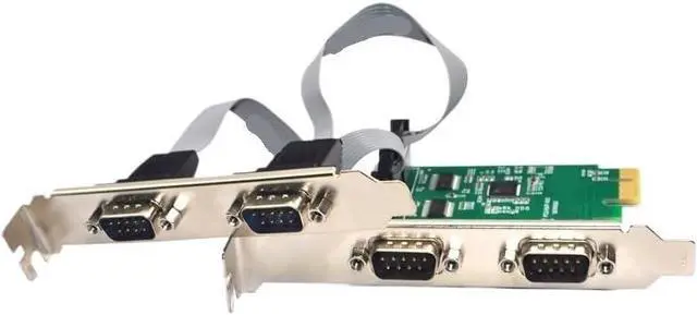 Main image of 4 Port Serial PCI Expansion Card RS232 9 Pin PCIE Riser Converter Adapter