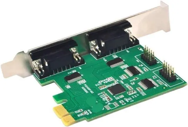 Alt view image 4 of 6 - 4 Port Serial PCI Expansion Card RS232 9 Pin PCIE Riser Converter Adapter