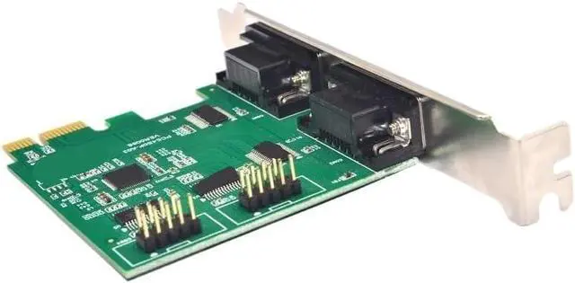 Alt view image 5 of 6 - 4 Port Serial PCI Expansion Card RS232 9 Pin PCIE Riser Converter Adapter