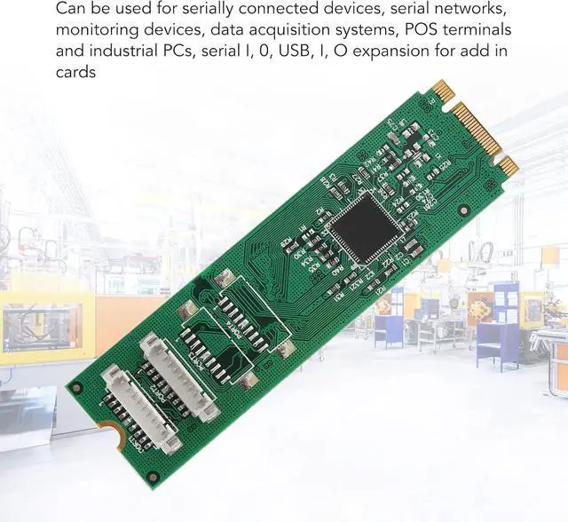 Alt view image 2 of 7 - M.2 Serial Port Adapter Card, M.2 Interface, Conforms to PCI Express 2.0 Gen 1, 2 Serial Ports, Quickly Use Ax99100 2S Db9 RS232 115200Bps Suitable for Windows, Linux, Linux