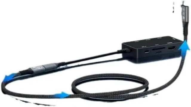 Alt view image 5 of 5 - 240W USB4 8K Cable 4 Compatible 90 Degree USB 4 t2y>pe-c Male to Female Extension Cable(180 Degree 80CM)