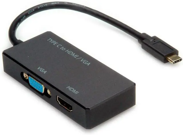 Alt view image 3 of 3 - Value Display Adaptor USB Type C - VGA/HDMI