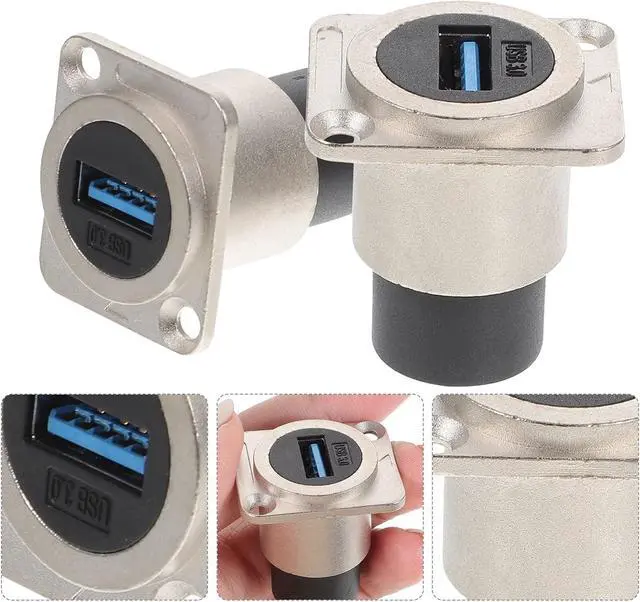 Alt view image 7 of 7 - 8pcs Female to Female USB Extension USB Adapter for Industrial Equipment Flush Mount