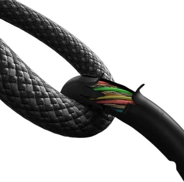 Alt view image 4 of 4 - 1M Braided 5 Cable USB4 4/3 Compatible,Up to 120Gbps Bandwidth for 16K/Dual 8K,240W,80Gbps Data