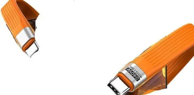 Alt view image 2 of 2 - Short USB C to Type C Cable PD240W 5A Fast USB4 8K@60Hz 40Gbps Date Cable(Orange)