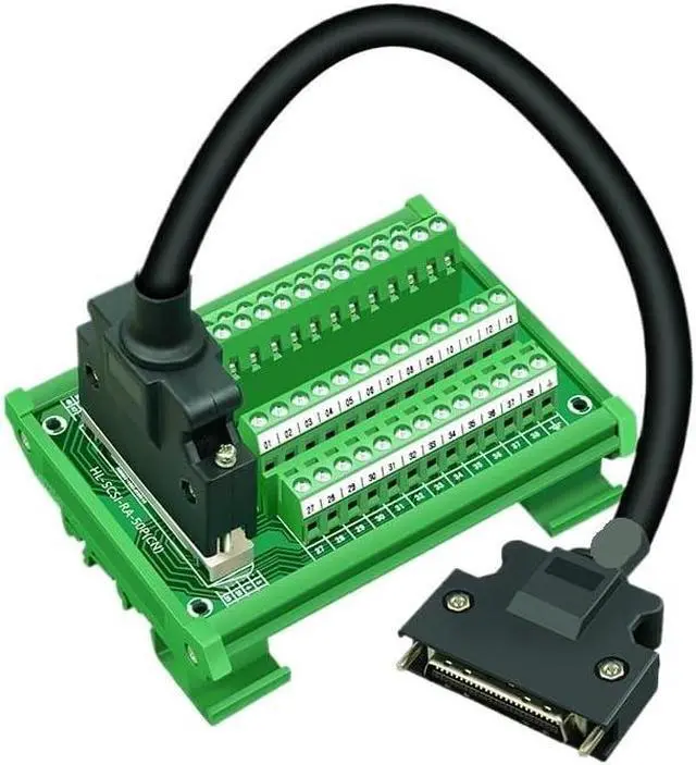 Alt view image 3 of 5 - SCSI50 IO Cable in-Out Data Number Cable for Servo Connector 50P Terminal Block Module(Beige)
