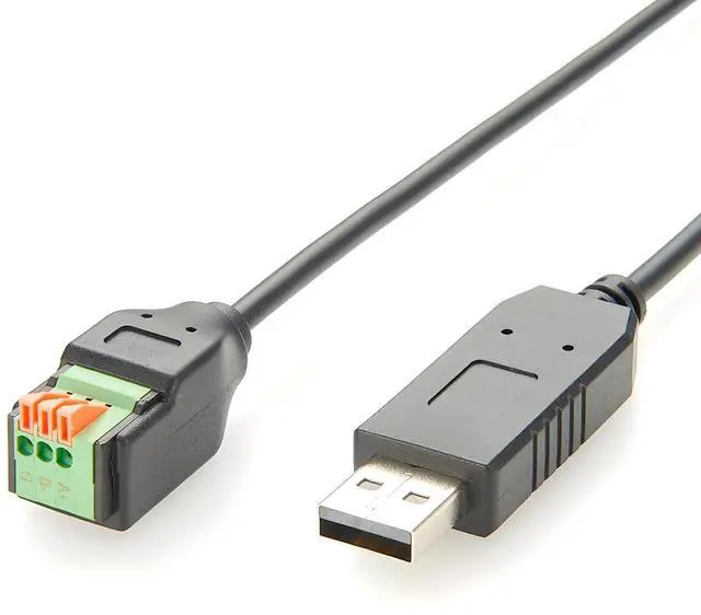 Main image of USB to RS485 Serial Converter Cable with FTDI Chip USB 2.0 A Male to 3 Pin Terminal Block RS485 Communication Cable for Modbus RTU, Windows 7, 8, 10, 11, XP, Android, Linux, Mac(1M/3.28FT)