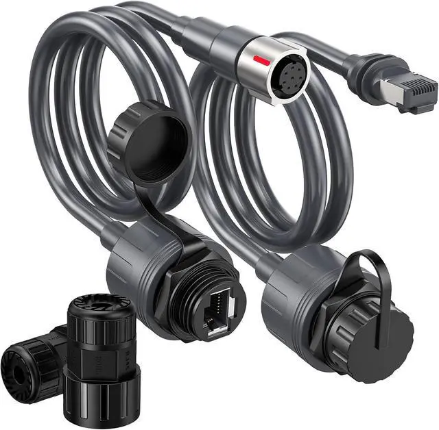 Alt view image 3 of 7 - Rectangular Satellite SPX Male to RJ45 Adapter for Performance Gen3 Ethernet Cable Extension