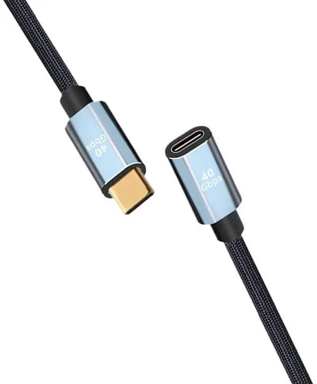 Alt view image 2 of 6 - USB4 t2y>pe-c Extension Cable USB C Male to Female Extender 40Gbps Data Transfer 100W 5A Cord(0.5m)