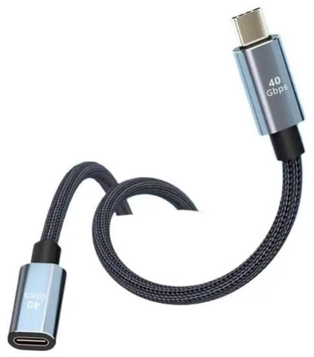 Alt view image 4 of 6 - USB4 t2y>pe-c Extension Cable USB C Male to Female Extender 40Gbps Data Transfer 100W 5A Cord(0.5m)