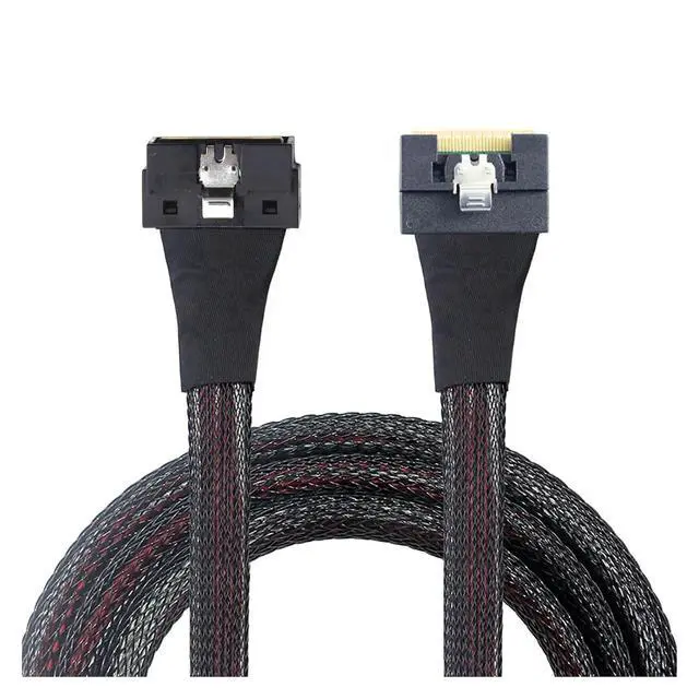 Alt view image 2 of 5 - PCI-E Slimline S/AS 4.0 LP Low Profile SFF-8654 8i 74pin to Slimline SFF-8654 74Pin Server High-Speed Internal Connection Cable(0.8m)