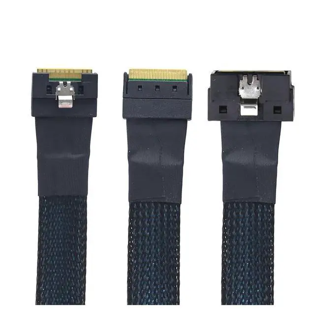 Alt view image 5 of 5 - PCI-E Slimline S/AS 4.0 LP Low Profile SFF-8654 8i 74pin to Slimline SFF-8654 74Pin Server High-Speed Internal Connection Cable(0.8m)