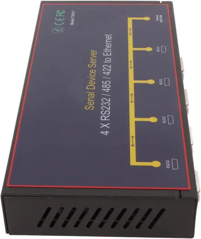 Alt view image 2 of 7 - gernie Industrial Grade RS232 RS485 to Ethernet Converter Adaptor Four Port Rack Cabinet Fit for HeavyDuty Use (US Plug), Generics8hy0v2gqm-11