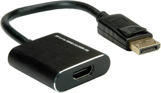 Alt view image 5 of 5 - Roline DisplayPort-HDMI Adapter, v1.4, HDR 10, DP ST-HDMI BU, Active