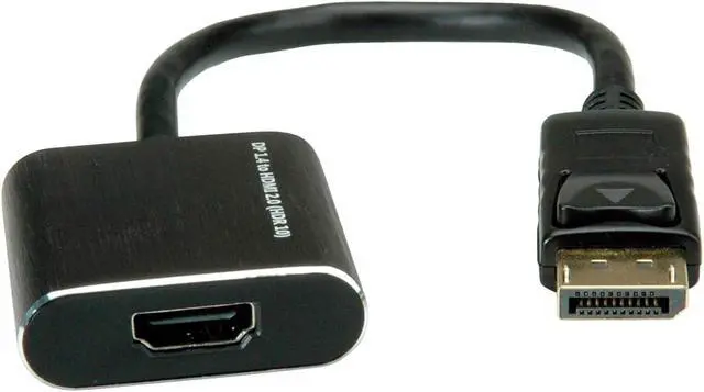 Alt view image 4 of 5 - Roline DisplayPort-HDMI Adapter, v1.4, HDR 10, DP ST-HDMI BU, Active