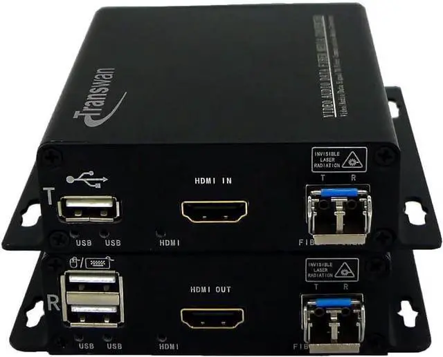 Main image of 4K HDMI Over Fiber Extender with Keyboard & Mouse Port to 10 Kilometers with 10 Gbps SFP Over 1 Fiber, Max 4096 x 2160@30P (4K @ 30Hz) & Uncompressed Signal, HDCP Compliance