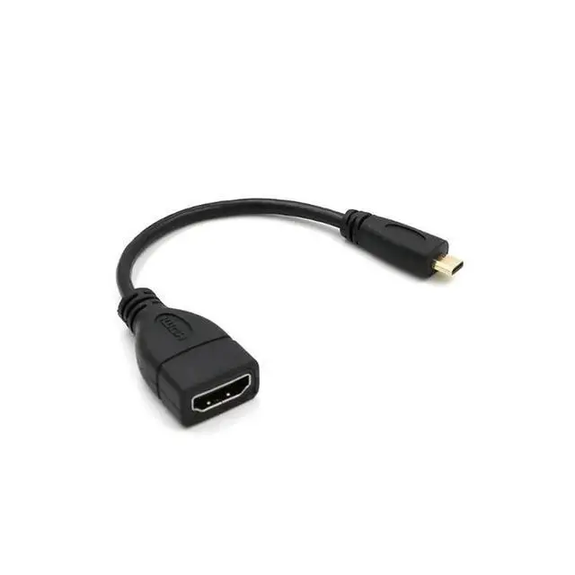 Alt view image 3 of 5 - M;ic/ro HDMI to HDMI Male to Female Cable Adapter Connector 15cm Extender for HDTV