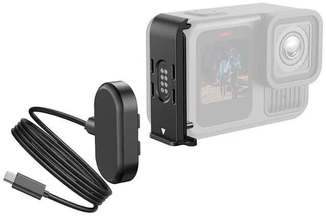 Main image of Magnetic Charging Cable for Go-Pro Hero 13/12/11/10/9 Charging Side Door Cover + USB C Cable Adapter