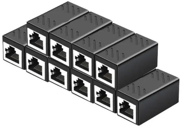 Main image of 10/20/30pcs Ethernet Cable Extender,RJ45 cat6 Coupler, Extender Connector - Ethernet Coupler Female to Female(10PCS)