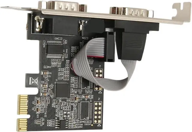 Alt view image 3 of 6 - 2-Port PCI RS232 DB9 Serial Port Card PCIe Expansion Host Controller