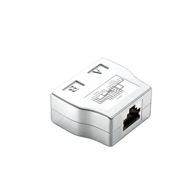 Alt view image 2 of 6 - RJ45 Coupler 1 to 2 Ways Splitter Connector Adapter Ethernet Modular Plug Shielded Box RJ 45 Female Extender Internet Connection(Silver 5 Pairs)