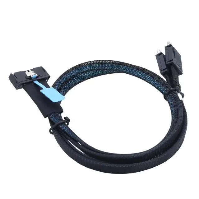 Alt view image 6 of 6 - 1.0M PCIe PCI-Express SFF-8654 MCIO 8i Lane to SFF-8611 Oculink 4X 4I SSD Data Active Cable