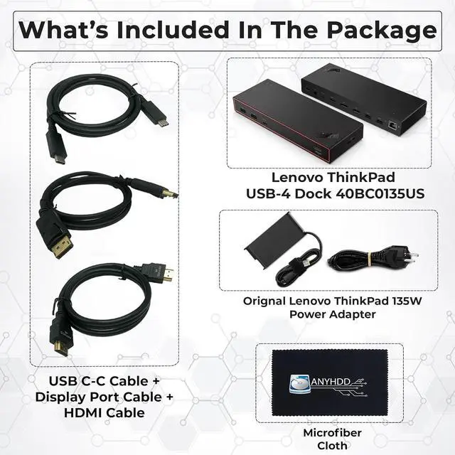 Alt view image 2 of 7 - Lenovo 40BC0135US USB4 Smart Dock 5500 Laptop Docking Station with Integrated USB4 Cable, HDMI 2.1 & DisplayPort 1.4 Video Outputs, Multiple USB-A & USB-C Ports, Gigabit Ethernet, 100W Power Delivery