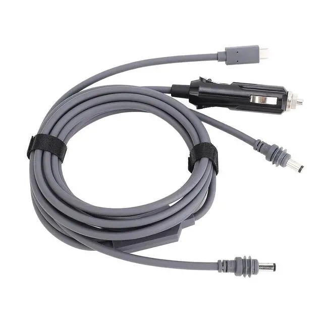 Alt view image 2 of 7 - Kikumi 20m 65.6FT 3 in 1 Satellite Cable 18AWG DC Type C 12V 24V to DC Water Proof Satellite Power Cord for 65W PD