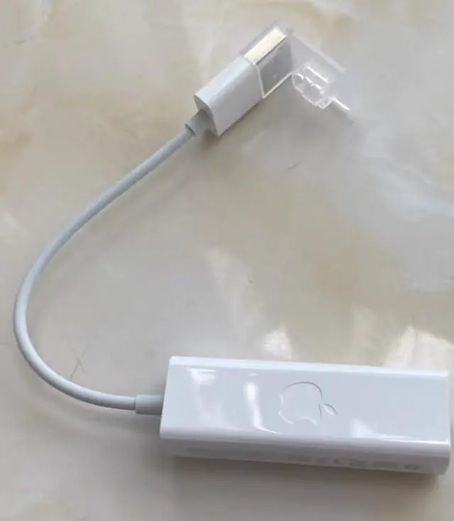 Alt view image 4 of 4 - USB 2.0 to RJ45 Ethernet Converter Adapter Cable for Apple MacBook Air A1277 (White)