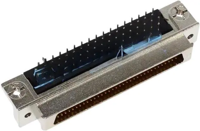 Alt view image 5 of 5 - SCSI Connector 68pin Pin DB Pin Connector 90 Degree Bent Foot Male Compatible with 5174225-5