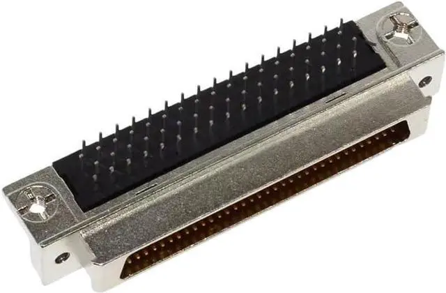 Alt view image 3 of 5 - SCSI Connector 68pin Pin DB Pin Connector 90 Degree Bent Foot Male Compatible with 5174225-5