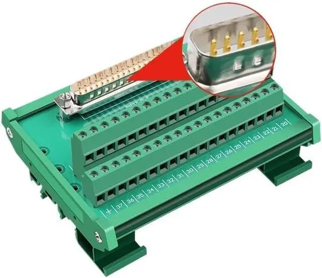 Alt view image 3 of 5 - DB37 37Pin D-SUB DR-37 Male/Female Signals Terminal PCB Breakout Module Connector(Female)
