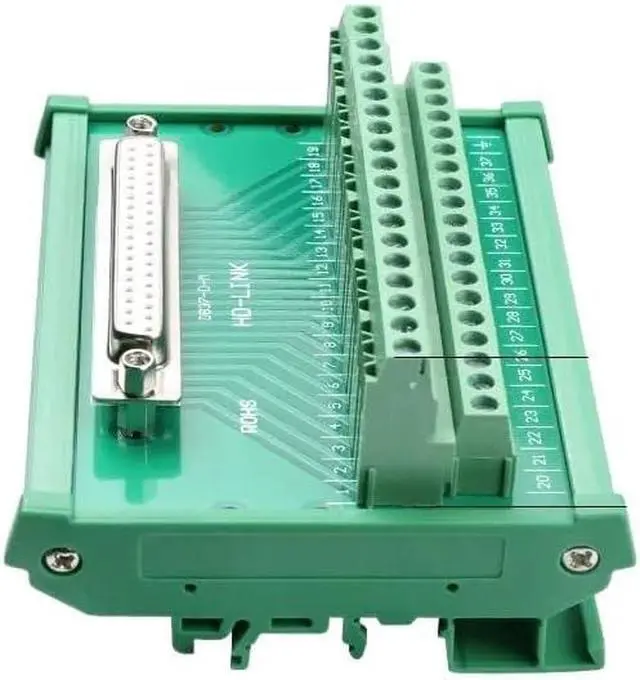 Alt view image 4 of 5 - DB37 37Pin D-SUB DR-37 Male/Female Signals Terminal PCB Breakout Module Connector(Female)