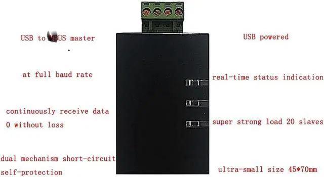 Alt view image 4 of 5 - USB to M-Bus Master/Slave Converter Communication Module, Industrial Grade USB-M-Bus Master/Slave Module, for Smart Control/Meter (Master)