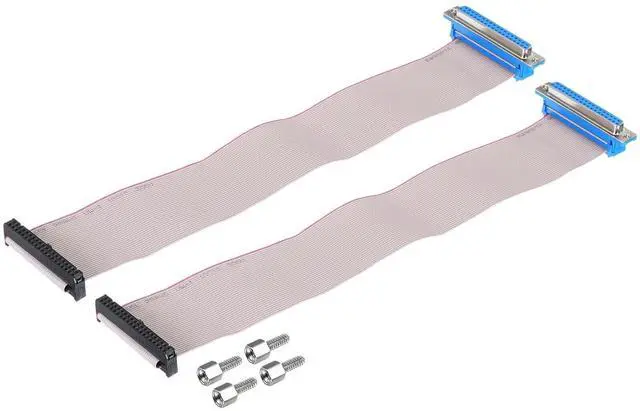 Main image of 2Pcs 40Pin Flat Ribbon Cable Grey DB37 Female to FC-40P 2.54mm Pitch 30cm Length YENCONG136