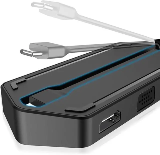 Alt view image 6 of 7 - USB 3.1 Type C Hub for MacBook, with USB PD (Power Delivery) for Quick Charging, 4K HDMI (60Hz), VGA Output and Memory Card Readers