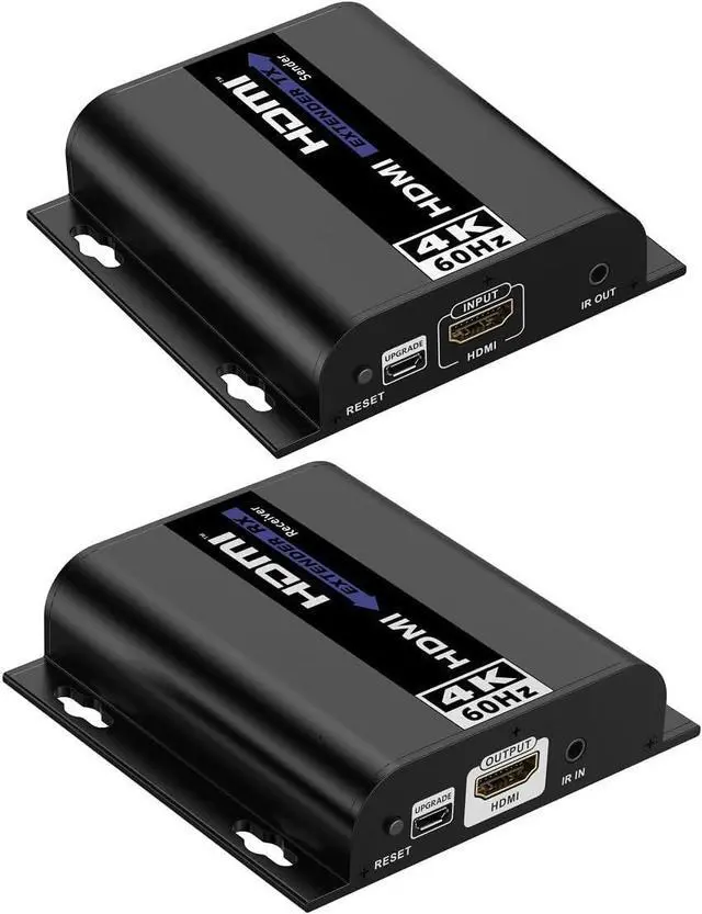 Main image of 4K@60Hz HDMI Extender LKV483, Up to 394ft (120m) Over Ethernet TCP/IP RJ45 Cat5/5e/6 Extender with IR Remote,18Gbps Rate Video Transmitter Receiver Kit for HDTV STB PS3, Supports HDCP 1.4/2.2