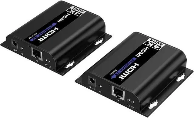 Alt view image 3 of 7 - 4K@60Hz HDMI Extender LKV483, Up to 394ft (120m) Over Ethernet TCP/IP RJ45 Cat5/5e/6 Extender with IR Remote,18Gbps Rate Video Transmitter Receiver Kit for HDTV STB PS3, Supports HDCP 1.4/2.2