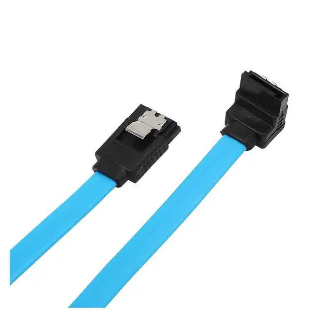 Alt view image 6 of 6 - VAIGAI 5PCs SATA3.0 Data Cable Elbow Blue 6Gb/s Plastic Fit Fit Compatible SATA Cord Drives Controller Connectors