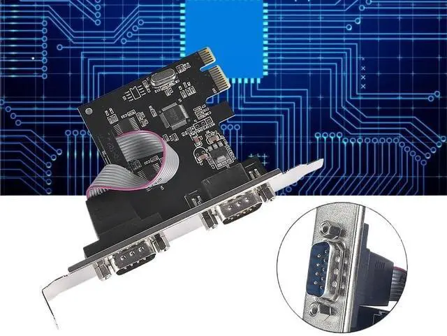 Alt view image 5 of 5 - PCIe Serial Expansion Card PCI-Express to 2 Ports Adapter