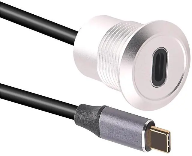 Main image of USB USBC Type C Typec Female to Female F-F Panel Mount Extention Round Metal Adapter