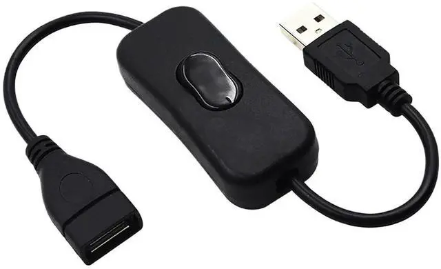 Main image of USB to USB Cable Male to Female Extension Cable USB Data Cord with ON/Off Switch for Smart TV PC USB Connector Cable Extender