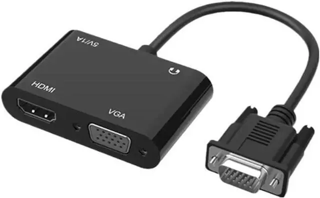 Main image of VGA to VGA+HDMI-Compatible Adapter Splitter with 3.5Mm Video Audio Converter Support Display