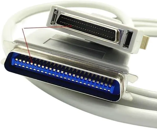 Alt view image 6 of 6 - SCSI Cable HPDB50 DB50 Male to Large CN50 Male Scanner Cable Snap Shrapnel(1m)