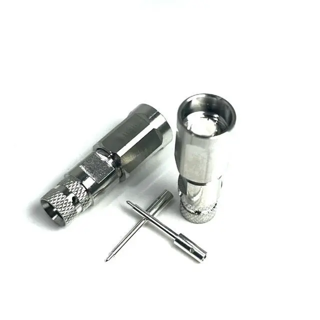 Alt view image 2 of 4 - 2PCS NEX10 Male Plug Crimp high Frequency RF Connector 50 Ohm for 1/4 inch Ultra-Soft Cable