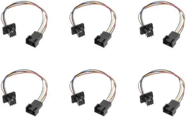 Alt view image 2 of 6 - KUNSR 4Pin Male to 6pin Female Connectors Converter for PC Cooling Case Fans 15cm Length 24AWG Wire