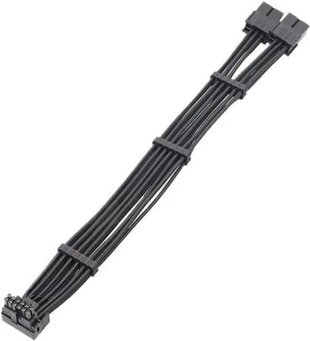 Main image of KUNSR for RTX4000 Series 2X 8Pin Female to PCIE 5.0 12+4 16Pin Video Card Cable PCIE 5.0 Straight/Elbow Head Cable(2X8PIN for PLA)