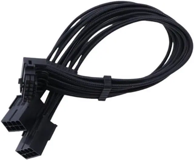 Alt view image 2 of 7 - KUNSR for RTX4000 Series 2X 8Pin Female to PCIE 5.0 12+4 16Pin Video Card Cable PCIE 5.0 Straight/Elbow Head Cable(2X8PIN for PLA)