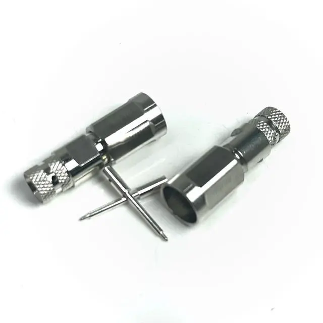 Alt view image 3 of 4 - 2PCS NEX10 Male Plug Crimp high Frequency RF Connector 50 Ohm for 1/4 inch Ultra-Soft Cable