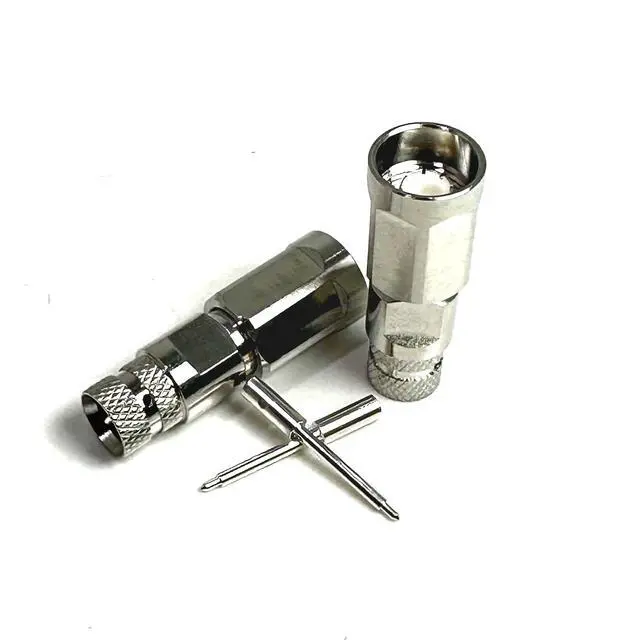 Alt view image 4 of 4 - 2PCS NEX10 Male Plug Crimp high Frequency RF Connector 50 Ohm for 1/4 inch Ultra-Soft Cable
